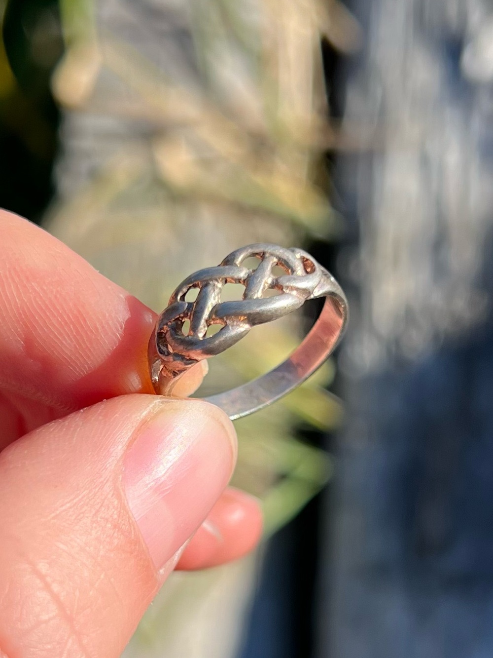 Vtg Sterling Silver Celtic Knot Ring